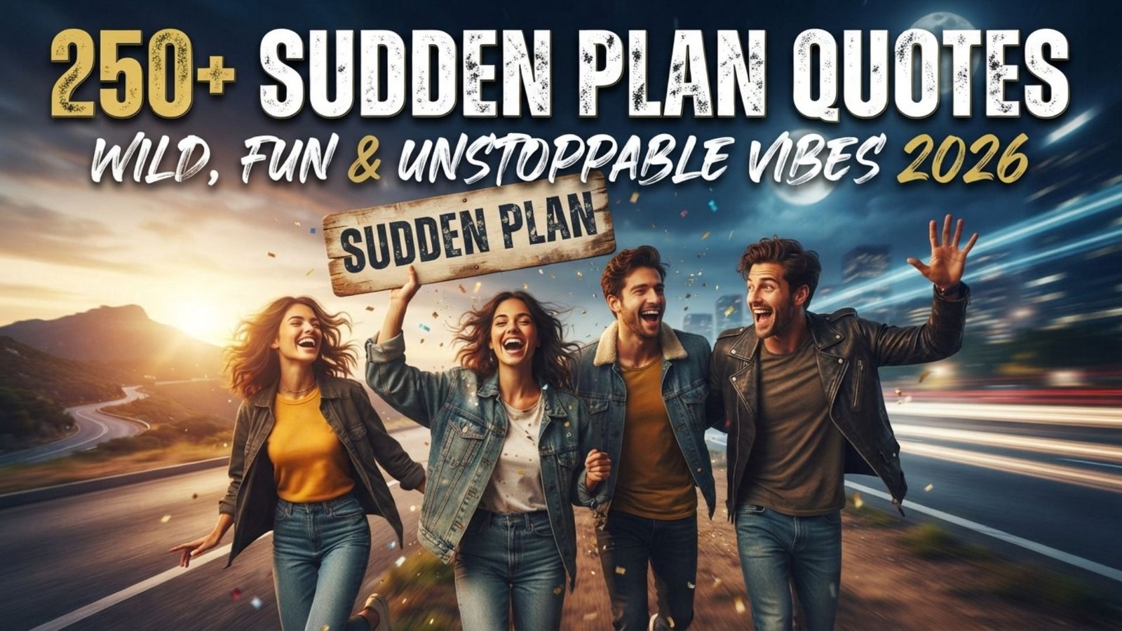 Sudden Plan Quotes: Wild, Fun & Unstoppable Vibes 2026