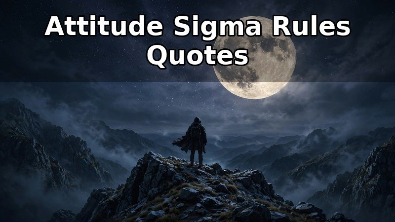 Attitude Sigma Rules Quotes