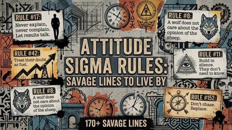 Attitude Sigma Rules Quotes: 170+ Savage Lines to Live By