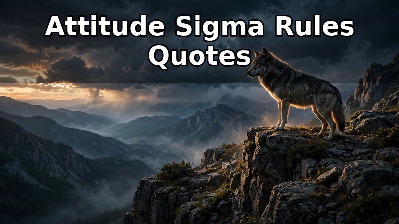 Attitude Sigma Rules Quotes