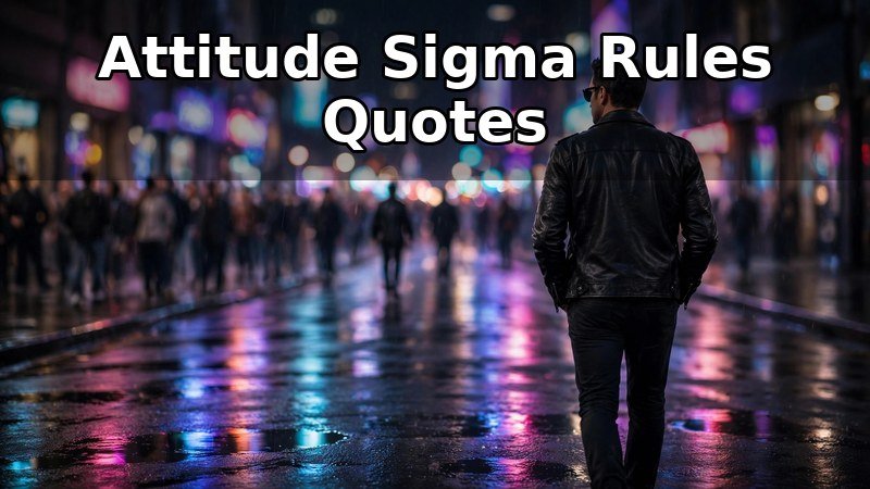 Attitude Sigma Rules Quotes